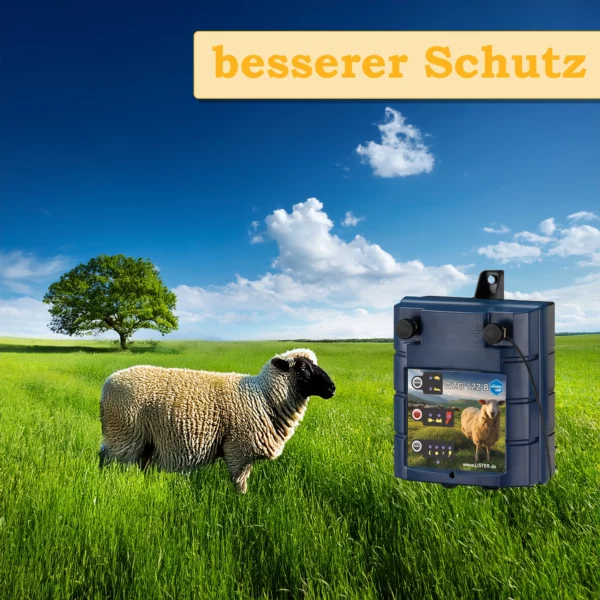 WZG-122-B Weidezaungerät 6 Volt, 12 Volt und 230 Volt für Schafe mit verbessertem Schutz
